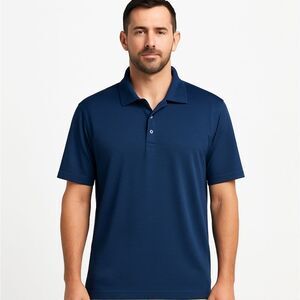 Perry Ellis Portfolio Men’s Polo Shirt – Navy Blue Size Large
